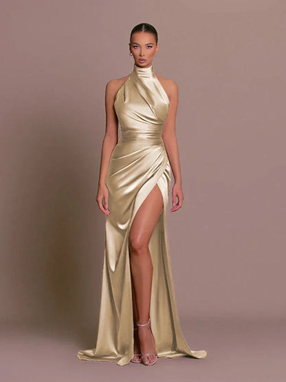 Robe longue dos nu pour femme