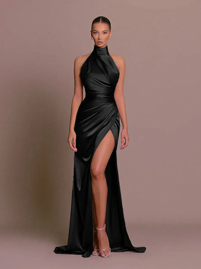 Robe longue dos nu pour femme