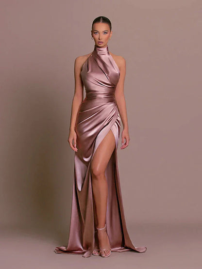 Robe longue dos nu pour femme