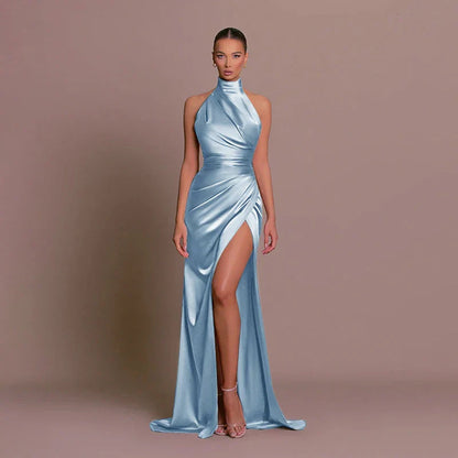 Robe longue dos nu pour femme