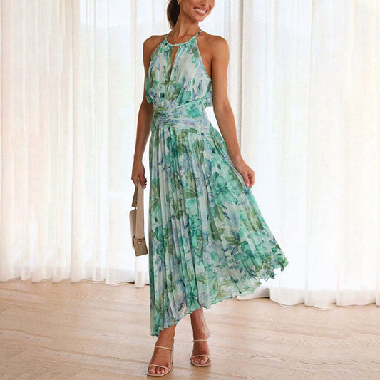 Robe longue élégante fleurie et légère pour l’été
