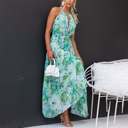 Robe longue élégante fleurie et légère pour l’été