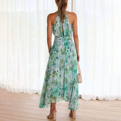 Robe longue élégante fleurie et légère pour l’été