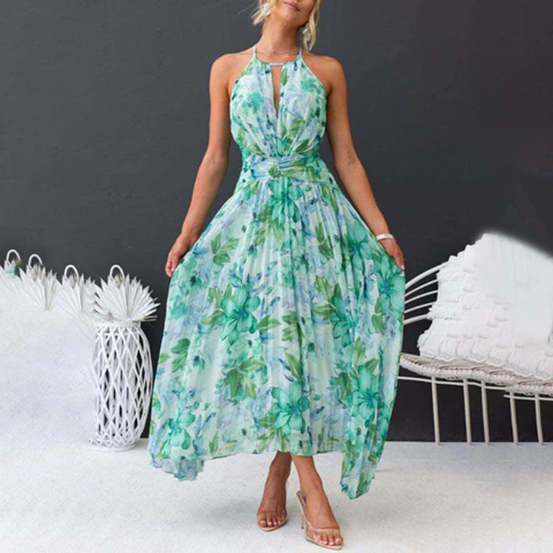 Robe longue élégante fleurie et légère pour l’été
