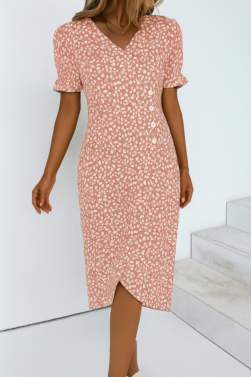 Robe longue légère en coton pour femme
