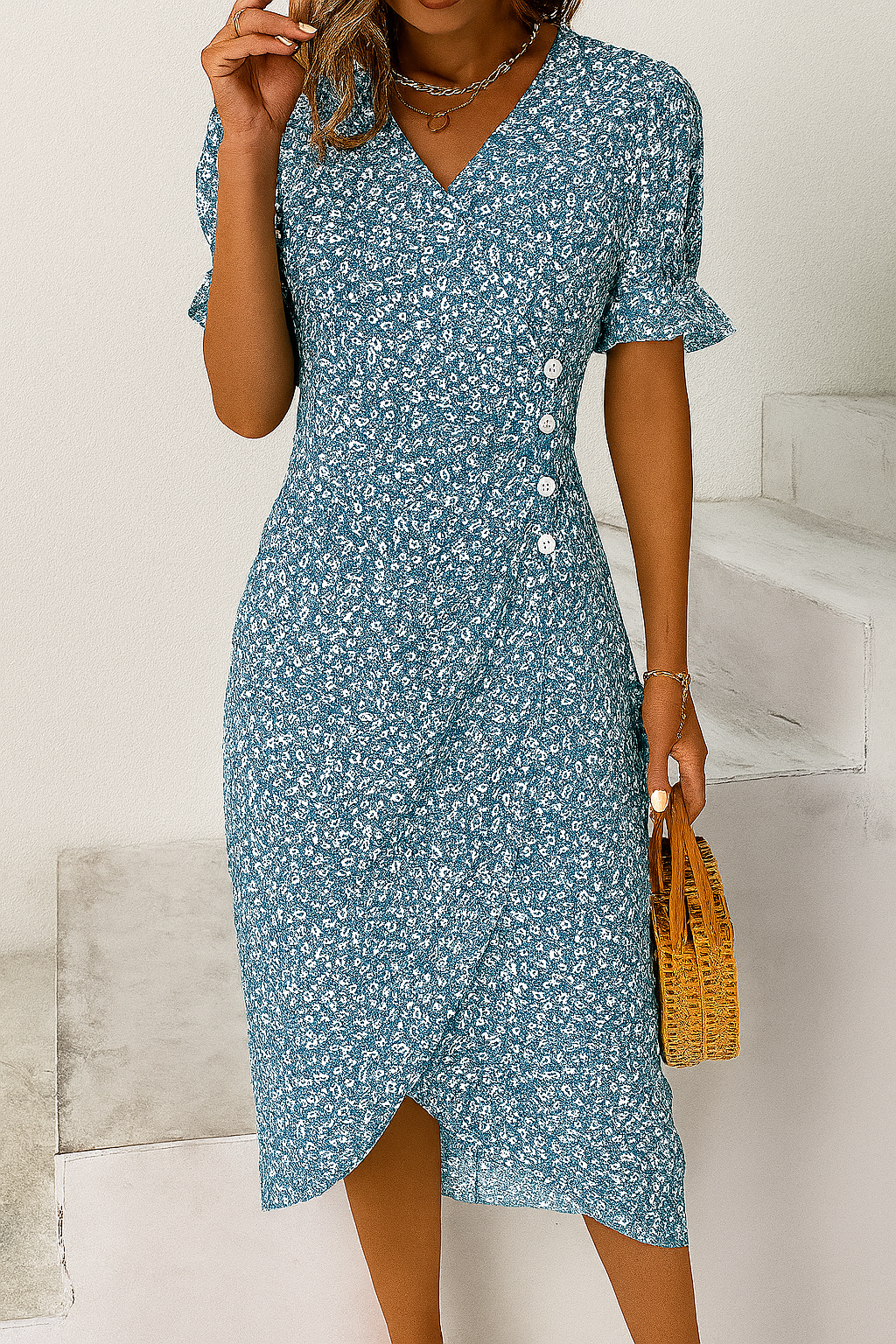 Robe longue légère en coton pour femme