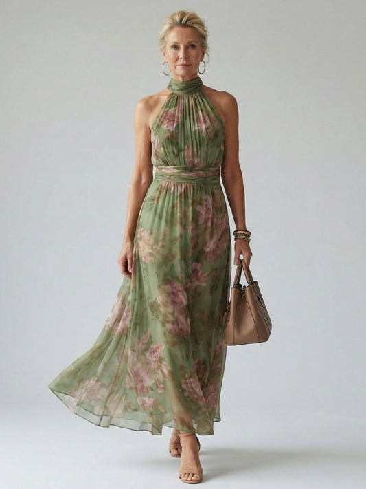 Robe longue sans manches femme