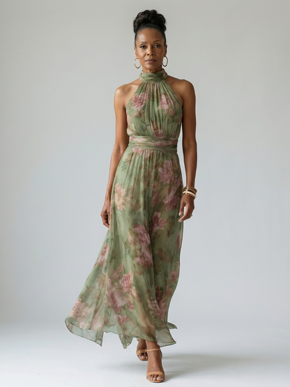 Robe longue sans manches femme