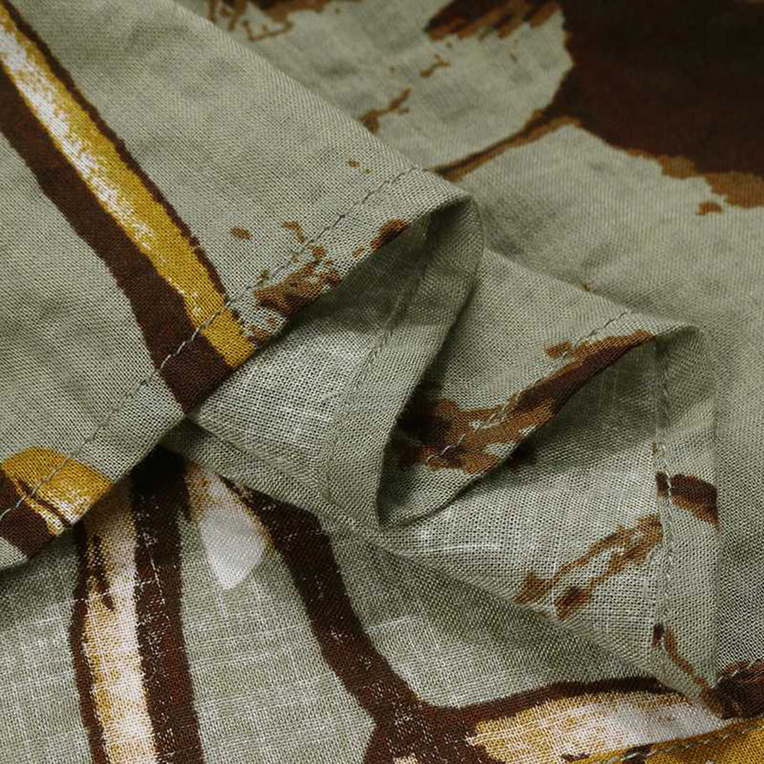 Robe longue trapèze à manches courtes pour femme