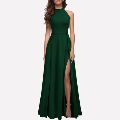 Robe longue trapèze sans manches pour femme