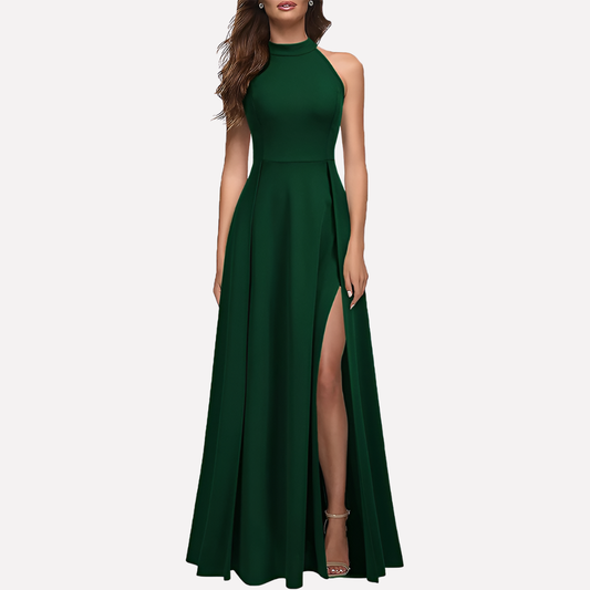 Robe longue trapèze sans manches pour femme