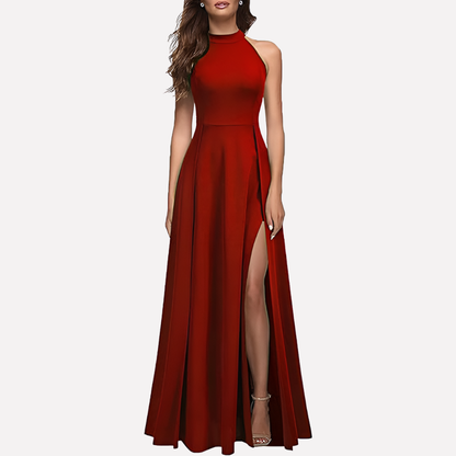 Robe longue trapèze sans manches pour femme