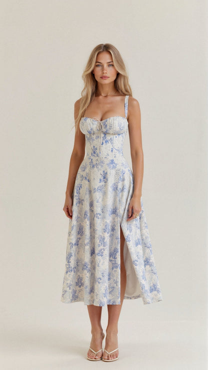 Robe midi à corset – style élégant et flatteur pour la silhouette