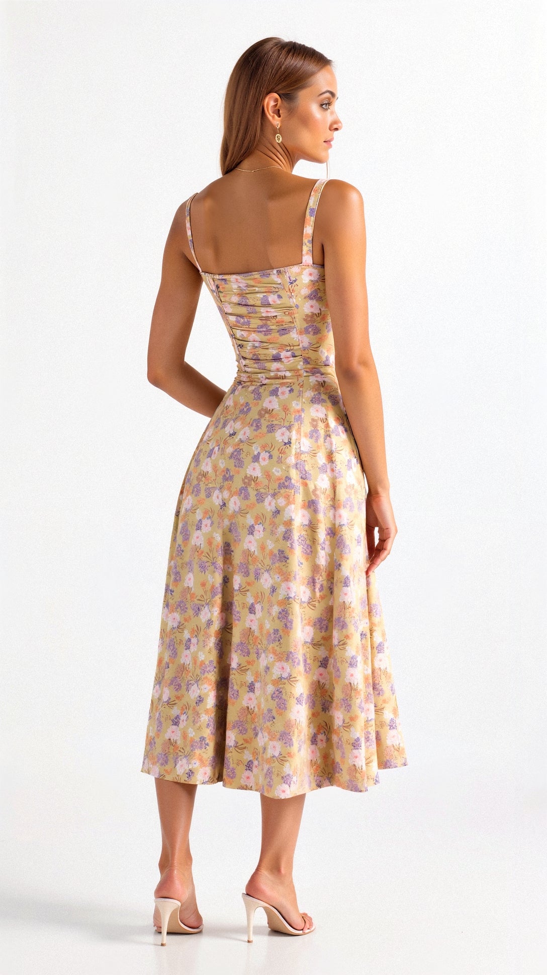 Robe midi à corset – style élégant et flatteur pour la silhouette