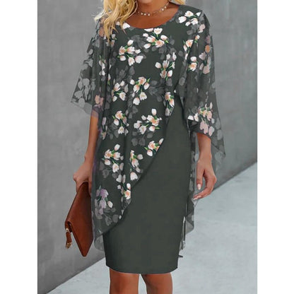 Robe midi à fleurs pour femme