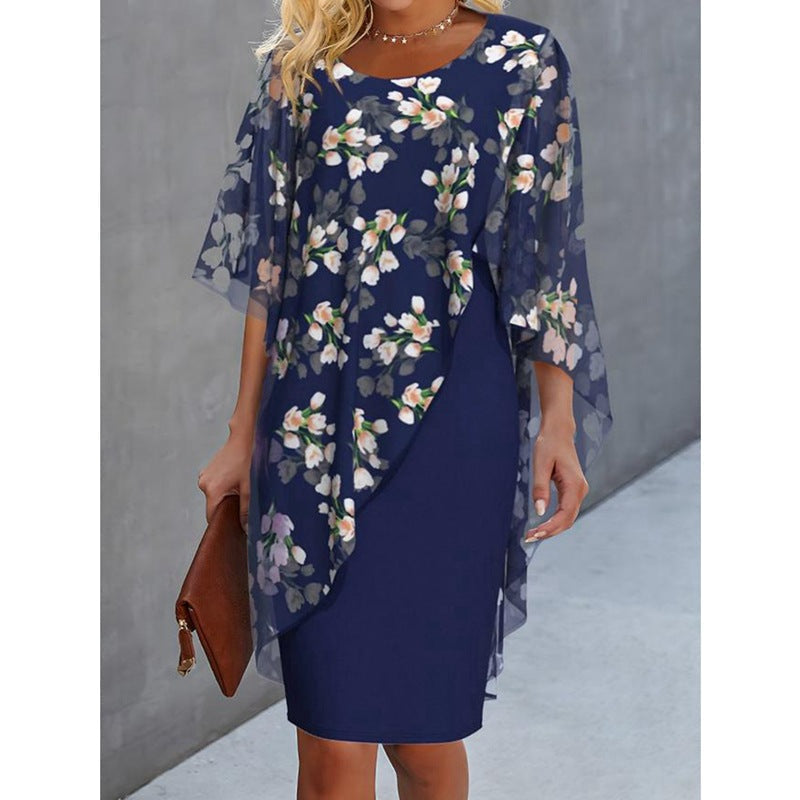 Robe midi à fleurs pour femme