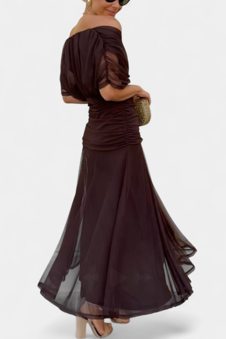 Robe midi cache-cœur à col en V pour femme