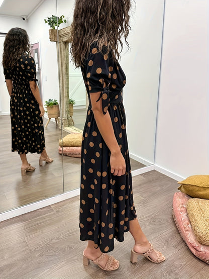 Robe midi chic à pois pour toutes les occasions