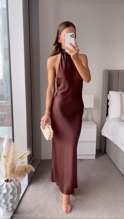 Robe midi de soirée élégante Velvet Dusk