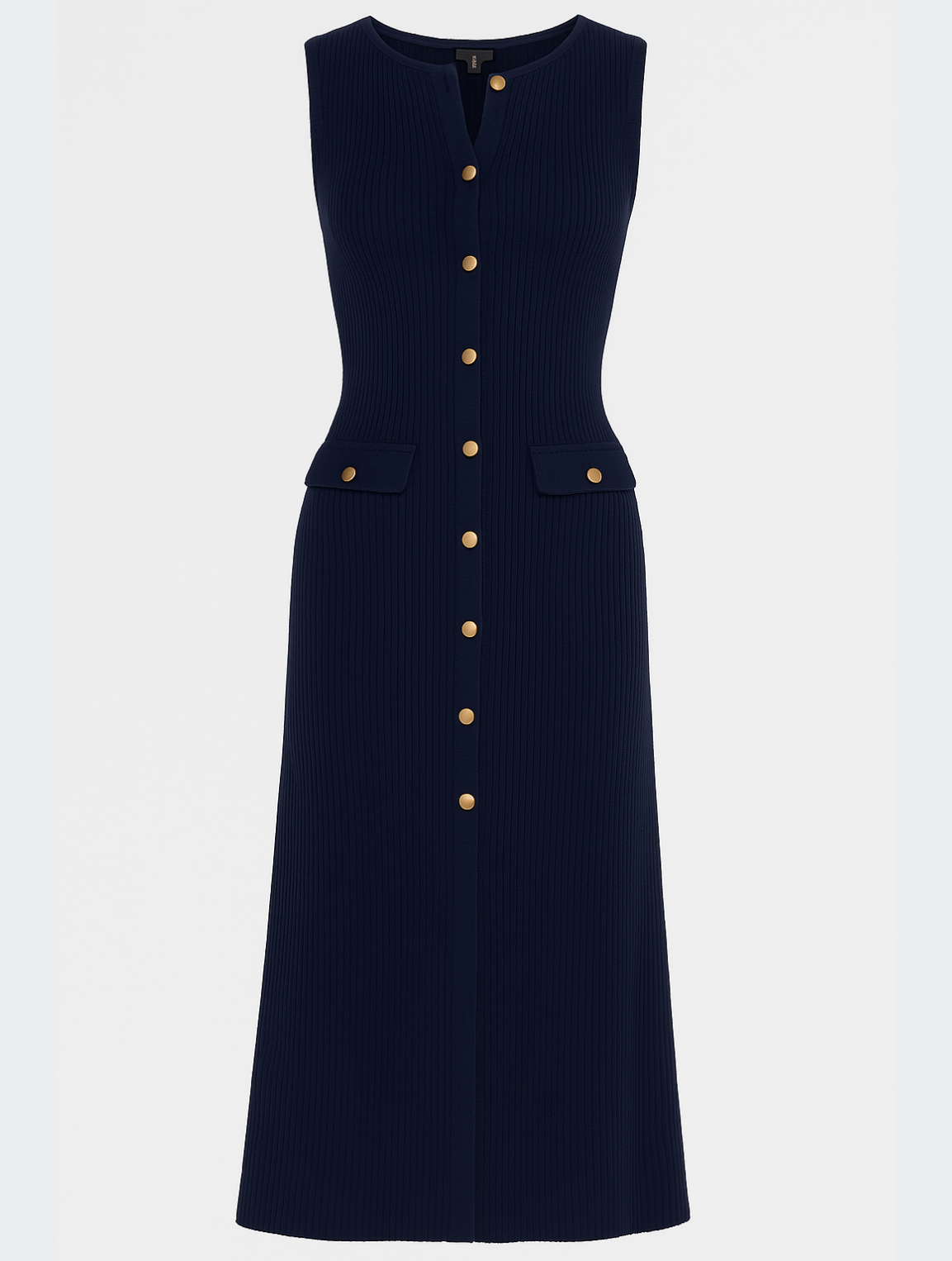 Robe midi élégante à boutons