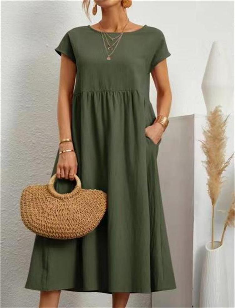 Robe midi élégante à coupe décontractée