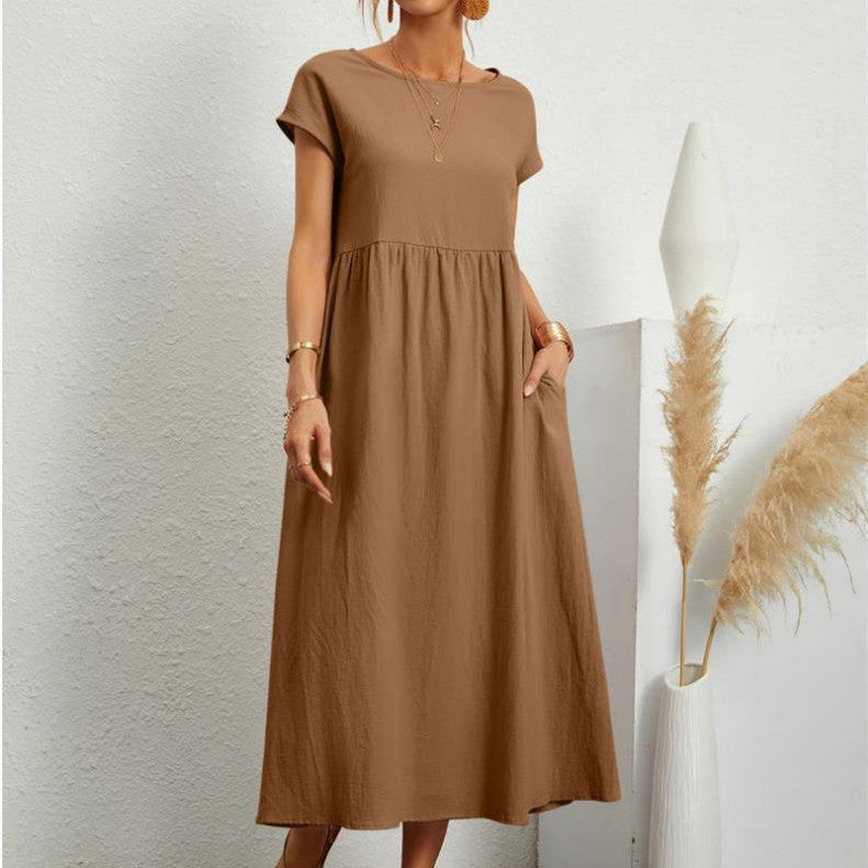 Robe midi élégante à coupe décontractée