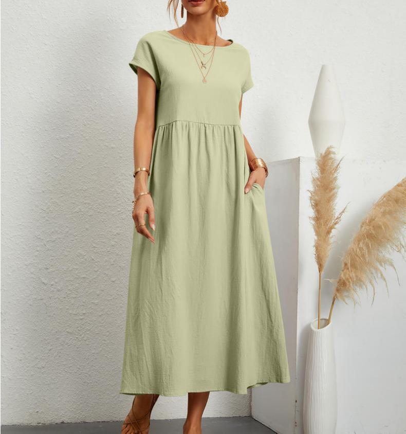 Robe midi élégante à coupe décontractée