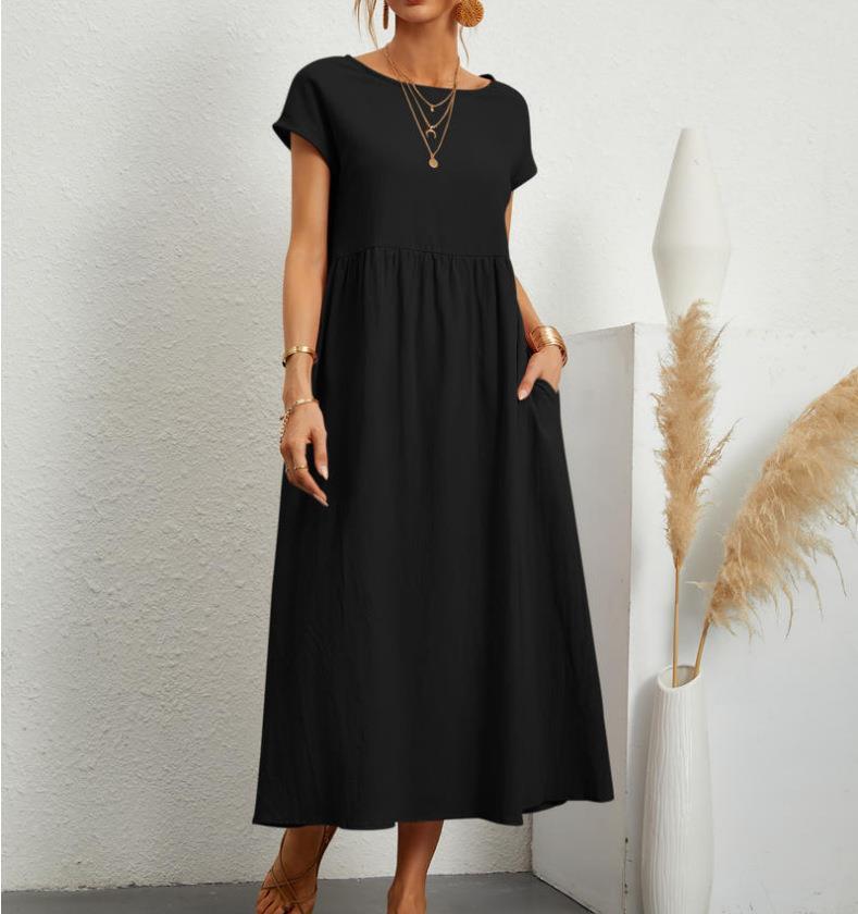 Robe midi élégante à coupe décontractée