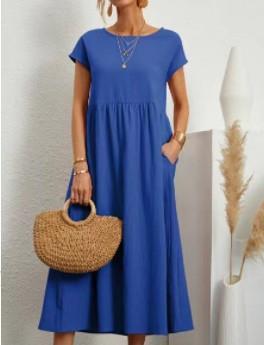 Robe midi élégante à coupe décontractée