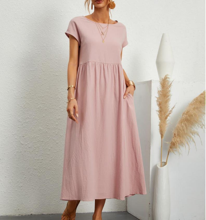 Robe midi élégante à coupe décontractée