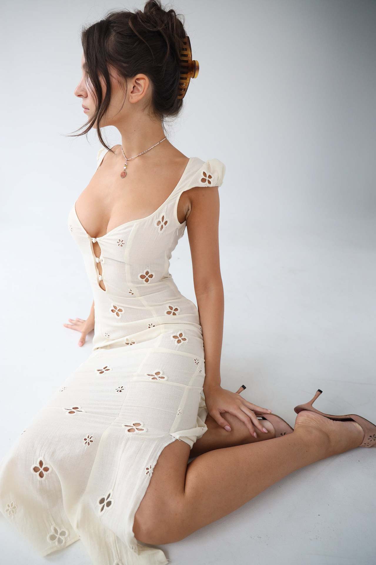 Robe midi moulante pour femme