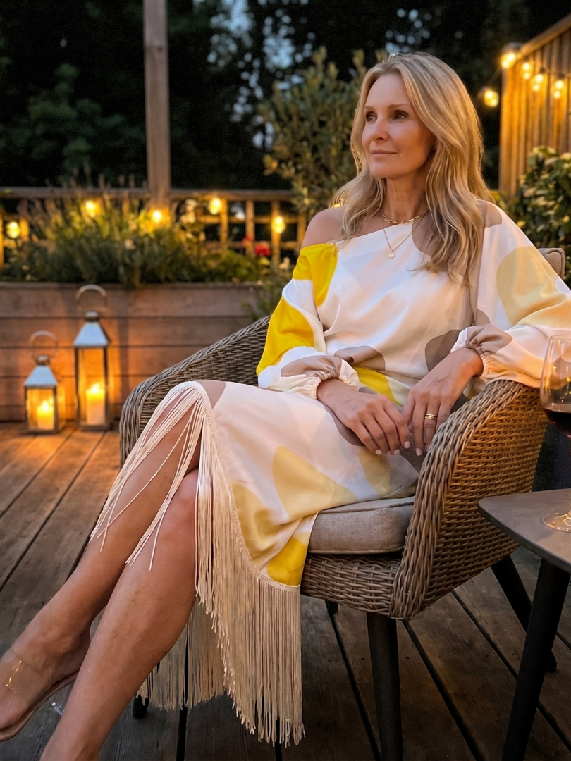 Robe midi portefeuille à une épaule pour femme