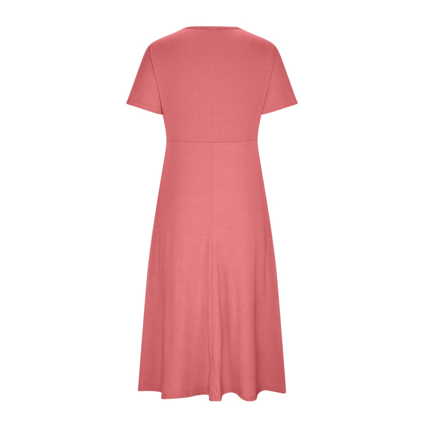 Robe midi trapèze à col en V pour femme