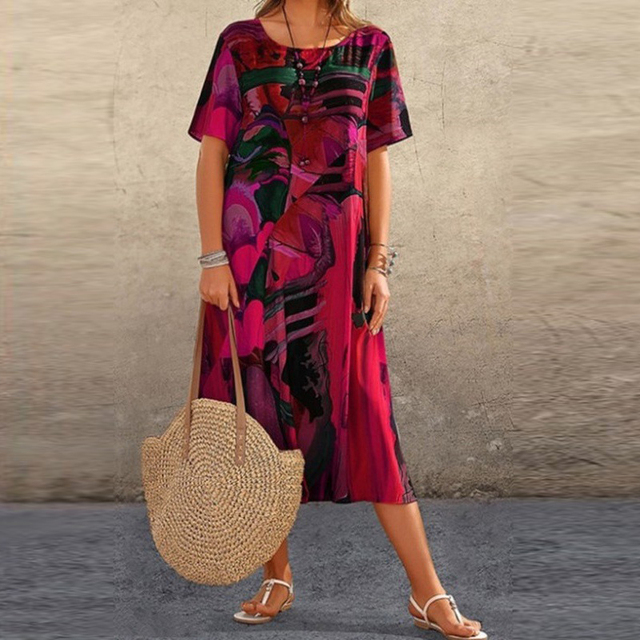 Robe midi trapèze femme