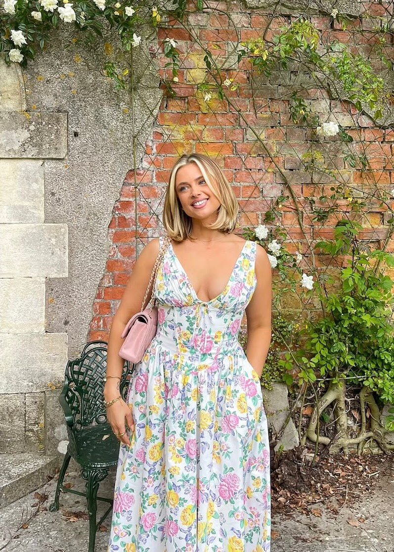 Robe midi trapèze sans manches pour femme