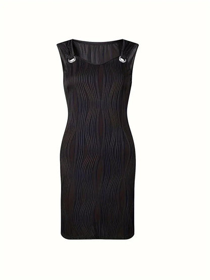 Robe mini trapèze à col en V femme