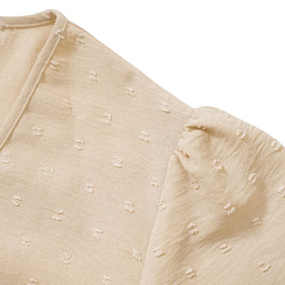 Robe mini trapèze à col en V pour femme