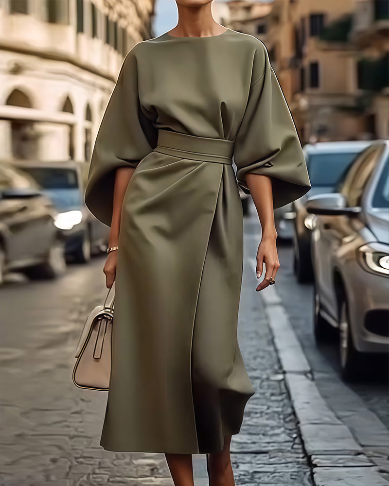 Robe portefeuille midi femme