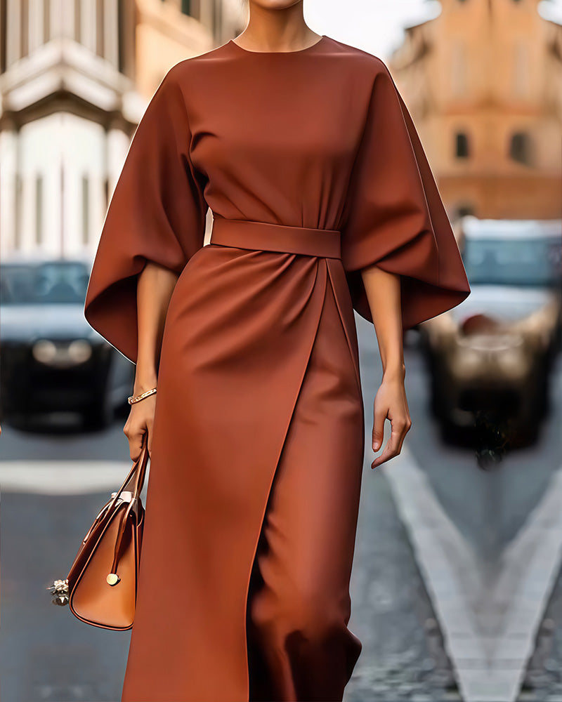 Robe portefeuille midi femme