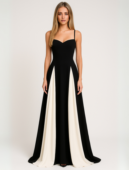 Robe Portofino élégante à panneaux contrastés
