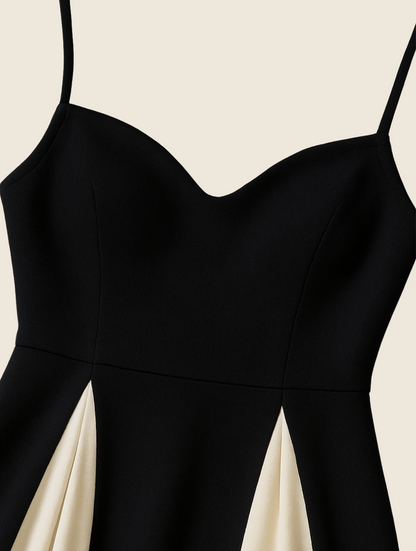 Robe Portofino élégante à panneaux contrastés