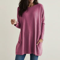 Robe pull oversize avec poches pour femme