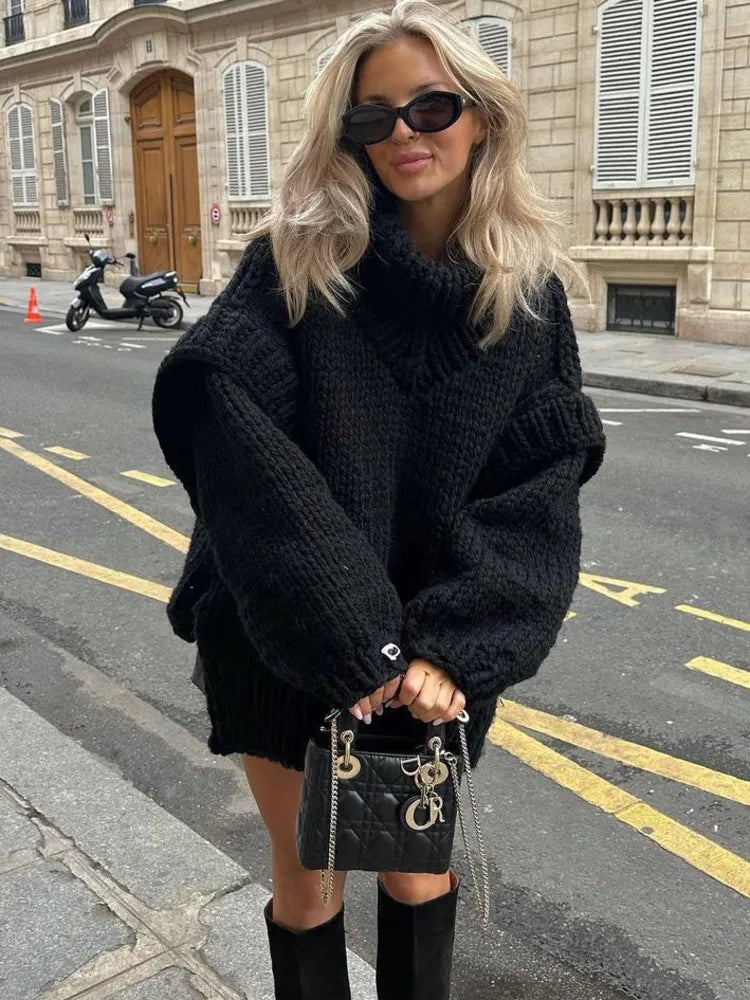 Robe pull oversize en maille pour femme