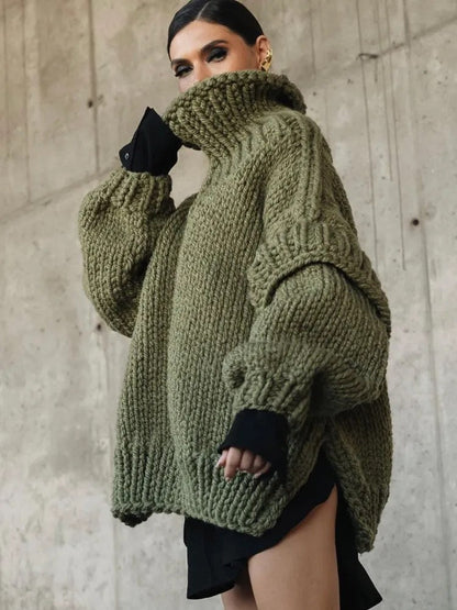 Robe pull oversize en maille pour femme