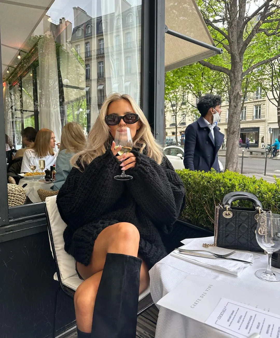 Robe pull oversize en maille pour femme