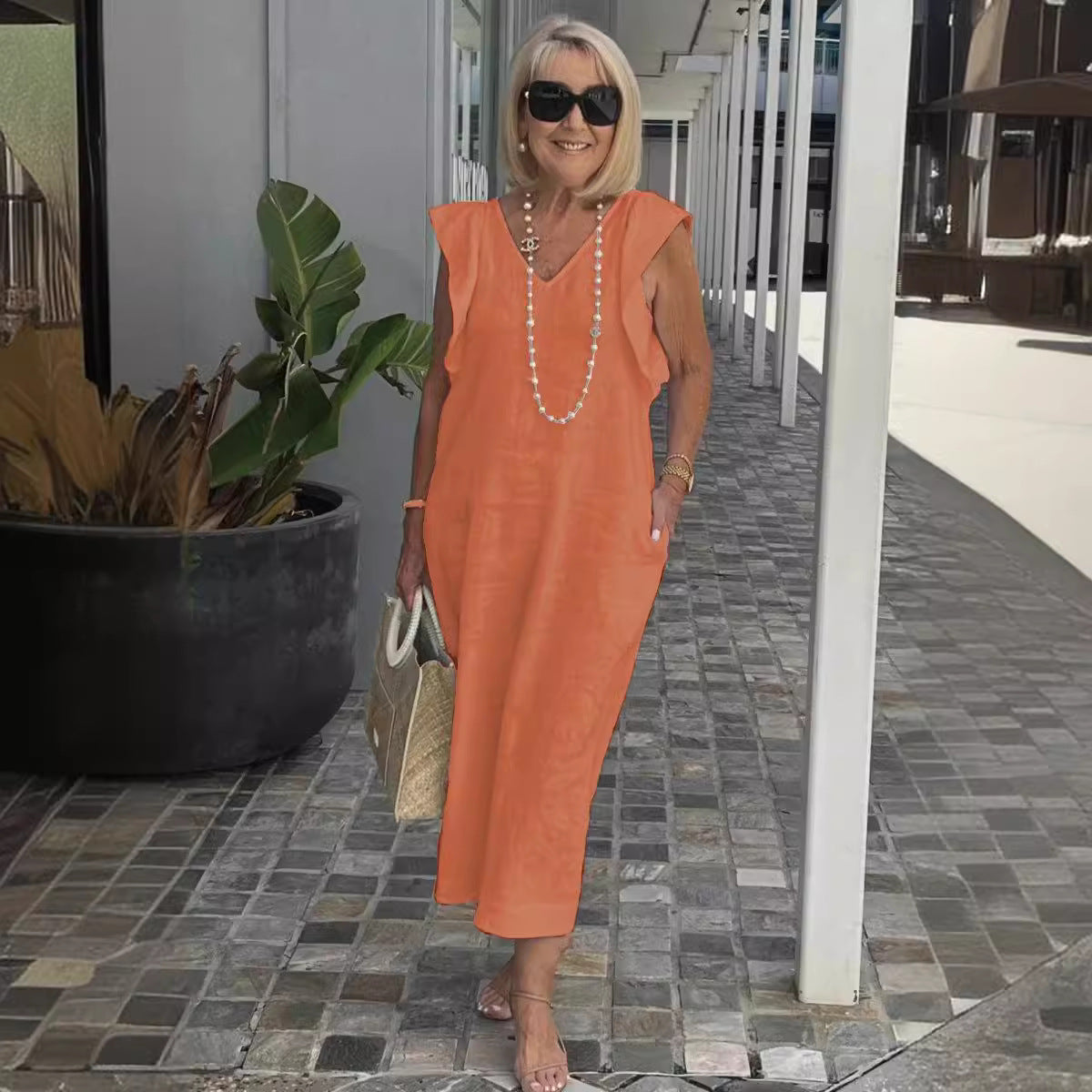 Robe sans manches élégante pour l’été