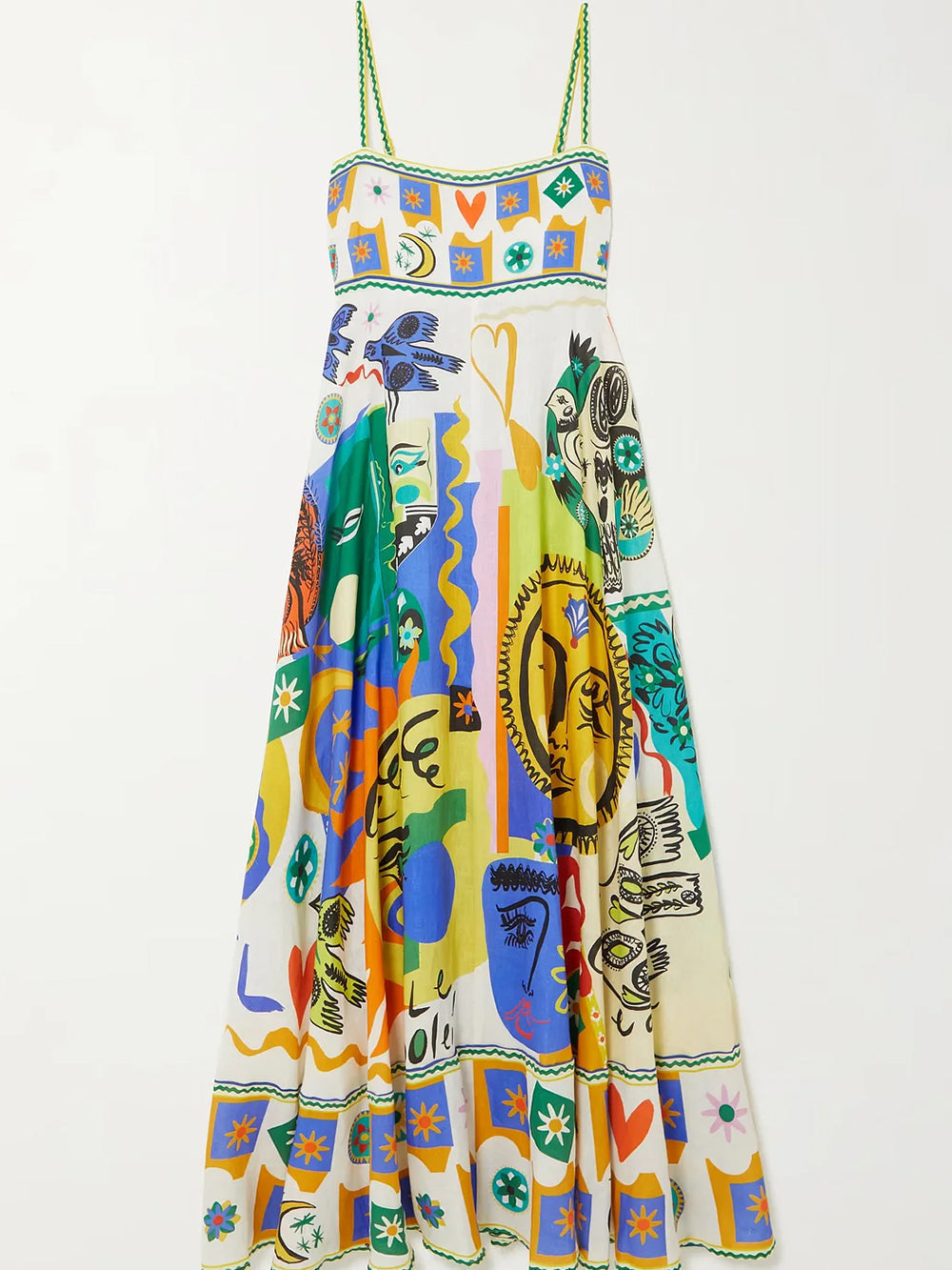 Robe trapèze longue sans manches femme