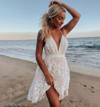 Robe trapèze mini à fleurs pour femme