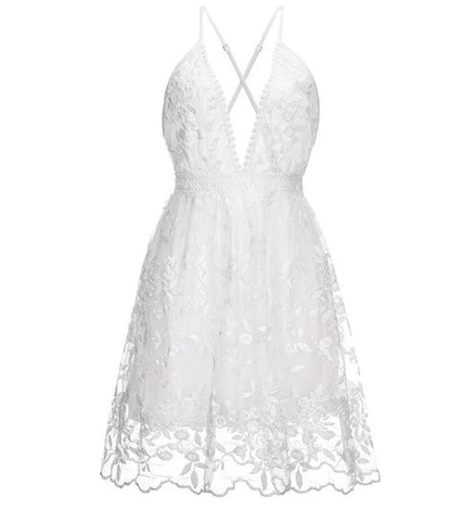 Robe trapèze mini à fleurs pour femme