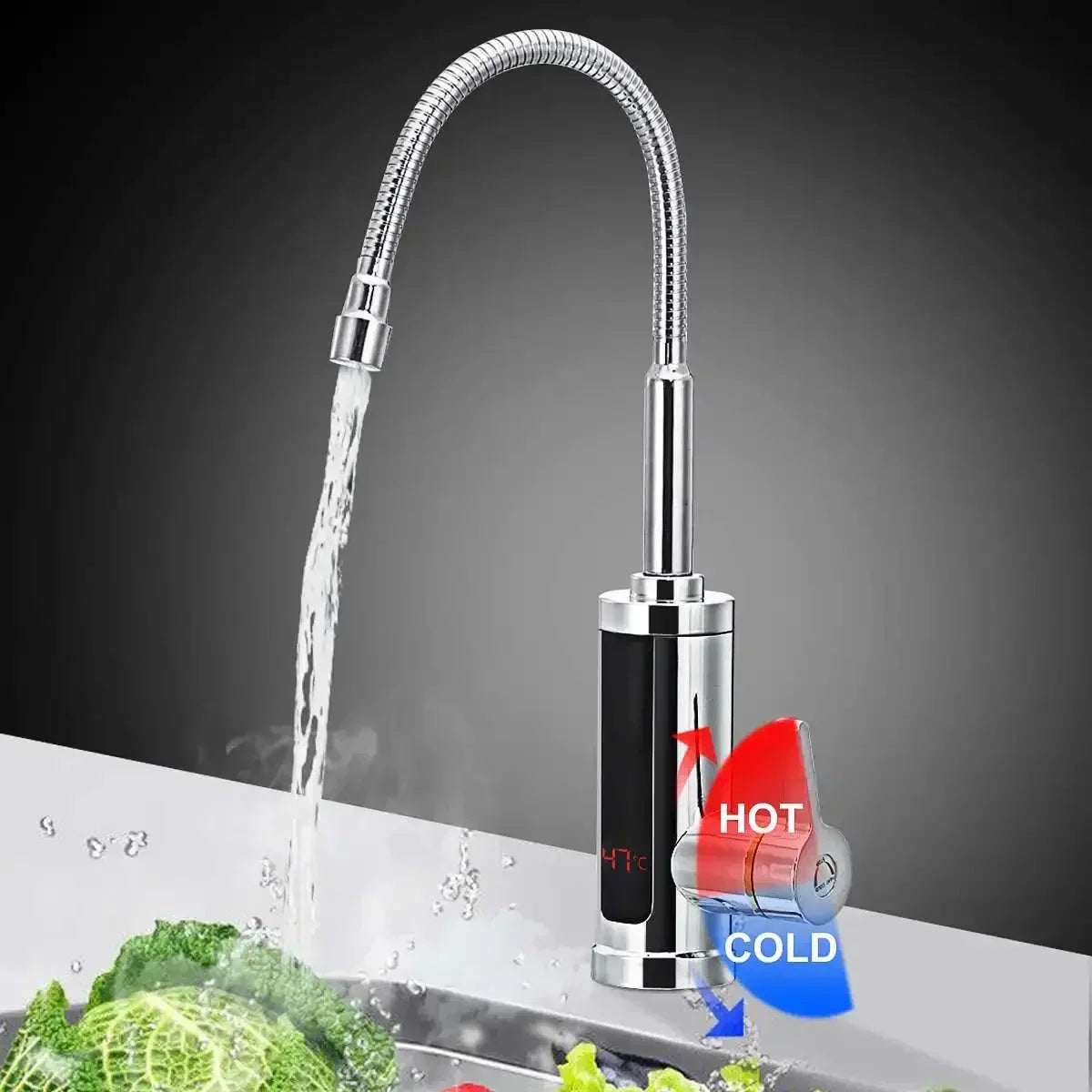 Robinet de cuisine électrique 3000 W avec eau chaude instantanée - FlowHeat